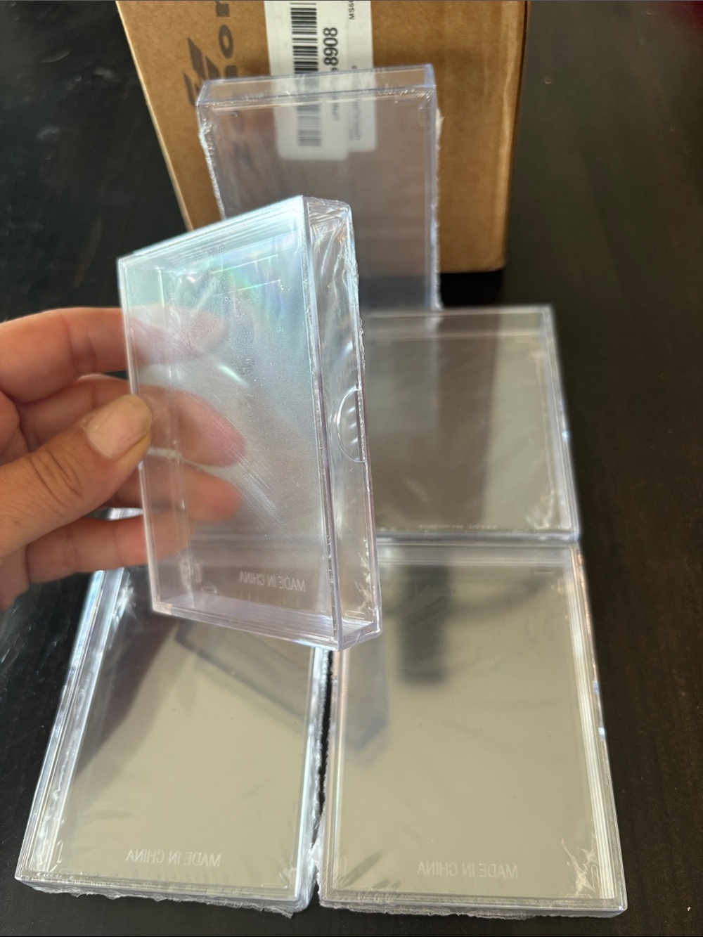 Clear Plastic Card Case - Set of 6
